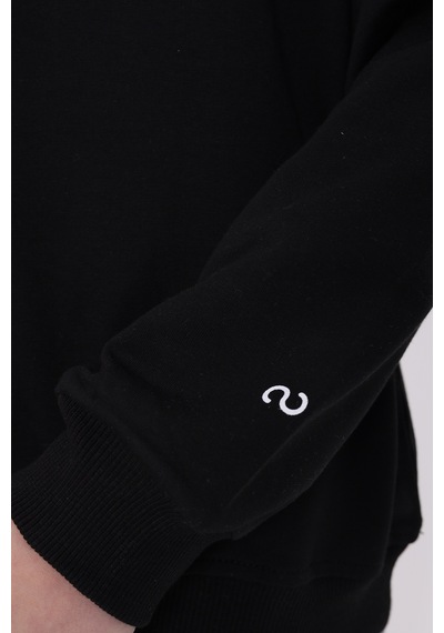 Toontoy Kız Çocuk Baskılı Sweatshirt Antrasit Melanj