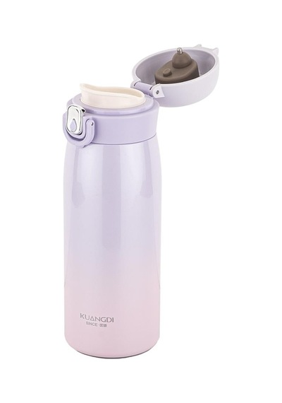 Okadı Mor Paslanmaz Çelik Isı Göstergeli Termos 400ml