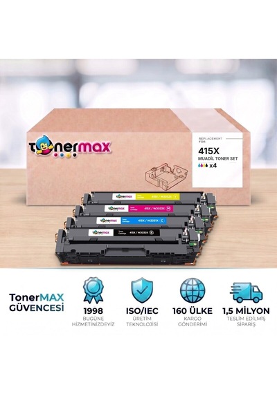 Hp Color Laserjet Enterprise M455dn 415x Cmyk Muadil Toner Seti