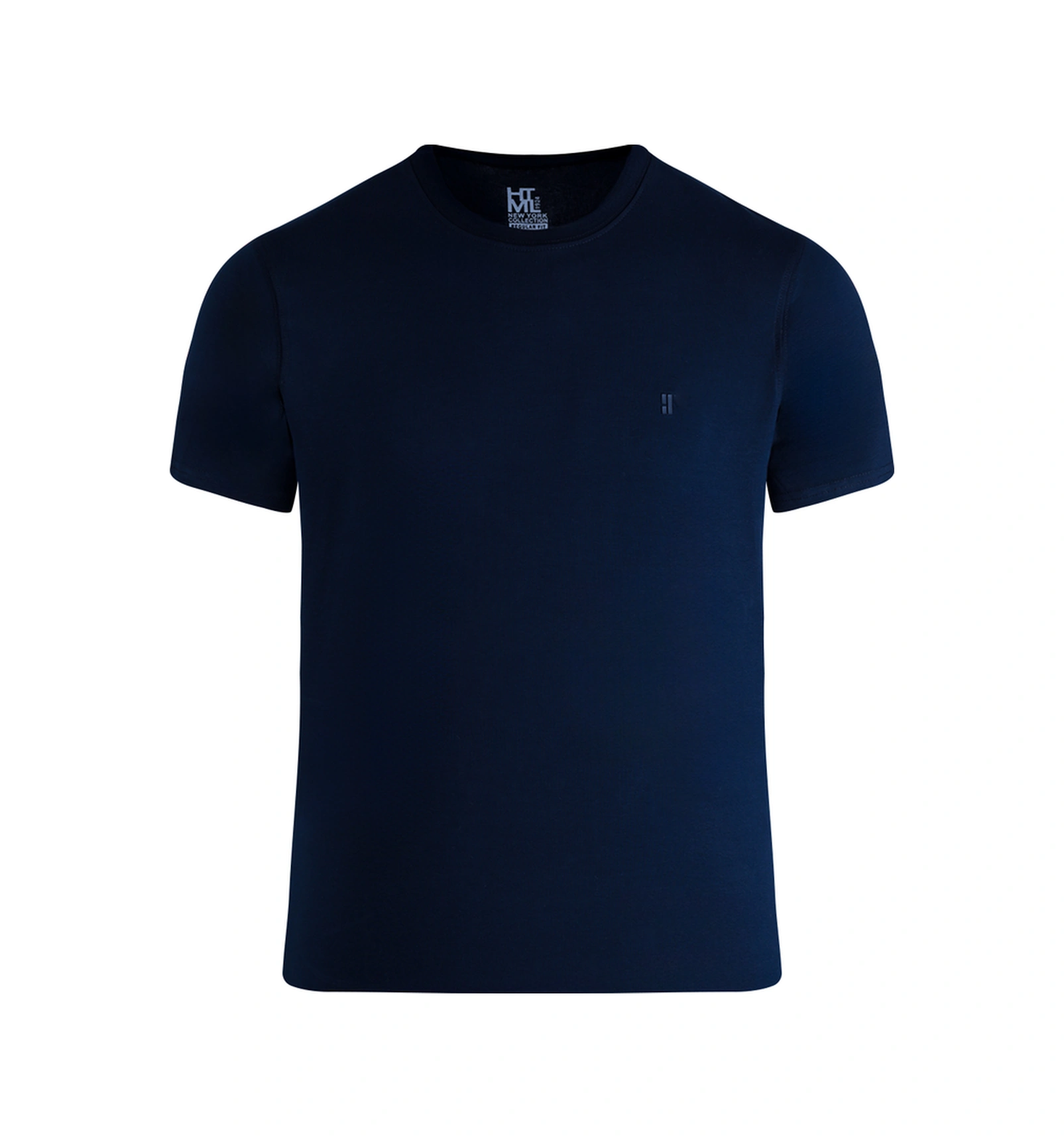 Hatemoğlu Lacivert Regular Fit Bisiklet Yaka Pamuklu Tişört 659126
