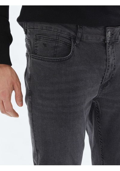 Kip Koyu Gri Super Slm Fit Denim Pamuk Karışımlı Pantolon Pant-1123