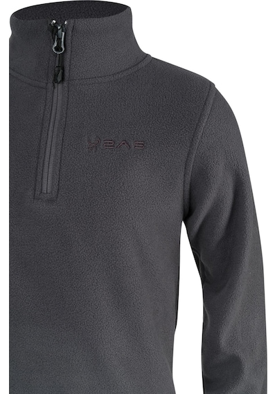 2as Clara Çocuk Yarım Fermuarlı İnce Polar Sweatshirt Antrasit