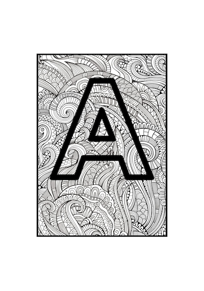 Alfabe Mandala Boyama Kitabı