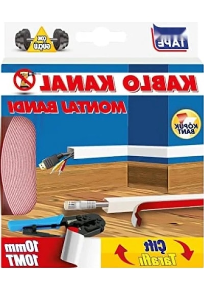 10 Mm Eninde Kablo Kanal Montaj Bandı, 10 Mt