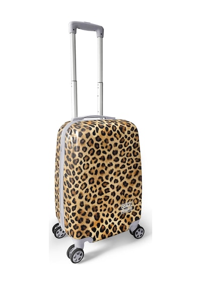 Coral High Leopar Desenli Kabin Boy Valiz 50cm 16550 Kahverengi