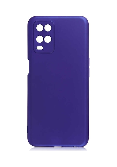 Noktaks - Oppo Uyumlu Oppo A54 4g - Kılıf Mat Renkli Esnek Premier Silikon Kapak - Saks Mavi