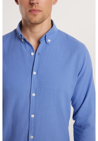 Tudors Erkek Slim Fit Dar Kesim %100 Pamuk Keten Doku Düğmeli Yaka Koyu Mavi Gömlek-32810 Koyu Mavi Tudors Erkek Slim Fit Dar Kesim %100 Pamuk Keten Doku Düğmeli Yaka Koyu Mavi Gömlek-32810 Koyu Mavi