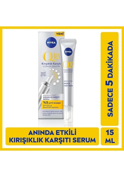 Saf Q10 Ve Petitler İçeren Cilt Serumu, 5 Dakikada İnce Çizgilere Etki