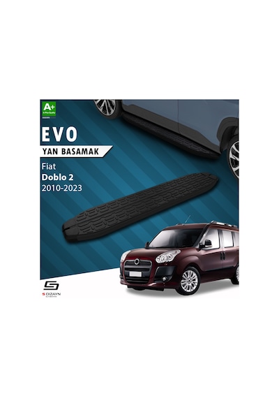 S-dizayn Fiat Doblo 2 Evo Siyah Yan Basamak 193 Cm 2010 Üzeri