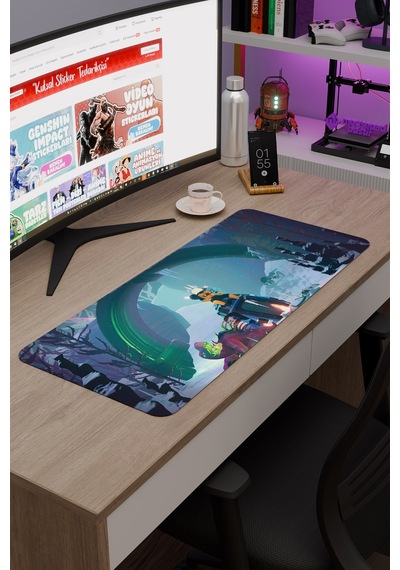 Risk Of Rain Kaymaz Dikişli Kauçuk Oyuncu Mousepad V4 - 70x30 Xl Gaming Mouse Pad Fare Altlığı