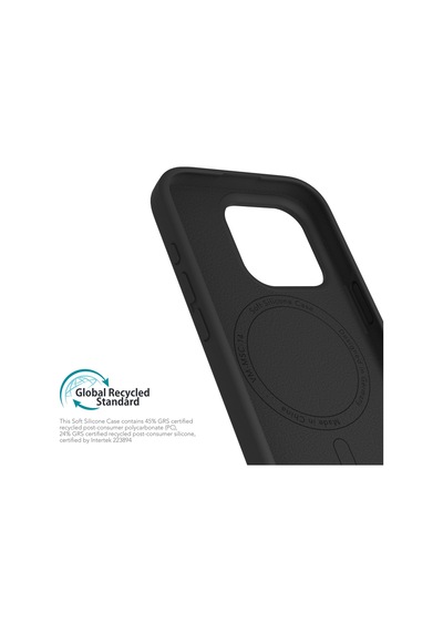 Vonmahlen Apple Uyumlu iPhone 16 Pro Max Magsafe Silikon Kılıf Siyah