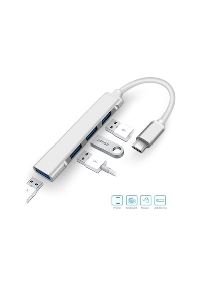 4 Port Usb 3.1 Hub Çevirici Çoğaltıcı Type C Çoklayıcı