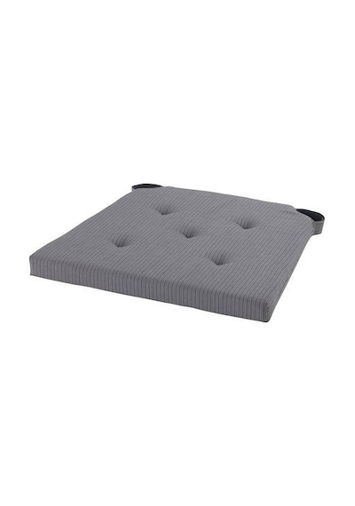 Sandalye Minderi  Gri Renk MeridyenDukkan 35/42x40x4 cm IKEA Cırt Cırtlı Bantlı