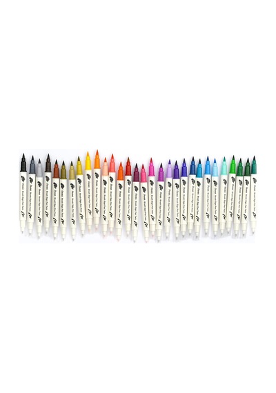 Pentel Brush Sing Pen Twin Çift Taraflı Fırça Uçlu Kalem Diğer