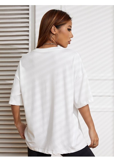 Uyguntarz Unisex Berkeley Baskılı T-shirt Beyaz