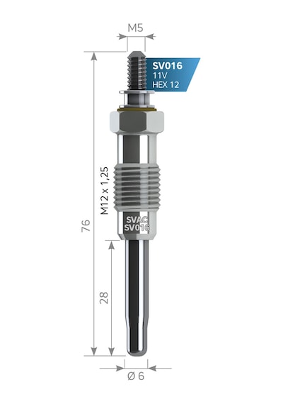 Svac Sv016 Isıtma Kızdırma Bujisi Tm30 Ch62