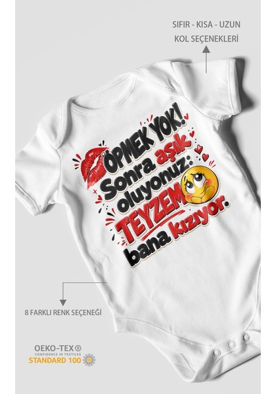 Morivokids Teyzeye Özel Kısa Kollu Bebek Body %100 Pamuk Zbn156-kk Beyaz