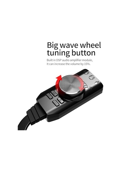 A4677 Usb 2.0 Ses Kartı 7.1 Kanallı Pc Ve Laptop Için Pubg Oyun Harici Ses Kartı 3.5mm-kulaklıkla Tak Ve Çalıştır Mikrofon Jakları Ses Kontrolü Mikrofon Oyunları Ses Efekti Yükseltme Adaptörü