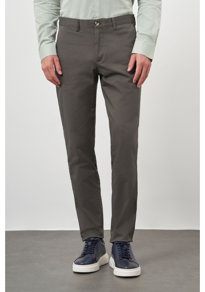 Morven Erkek Haki Pamuk Yan Cep Slim Fit Chino Pantolon 25ks003001710 Haki