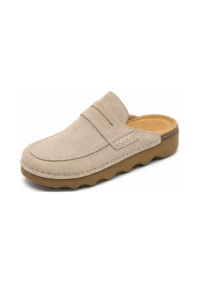 N Napa Shoe Np.351.bej Süet Deri Terlik