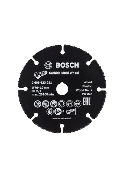 BOSCH Carpide Multi Whell Çok Amaçlı Elmas Kesici Disk 76 mm (2608901196)