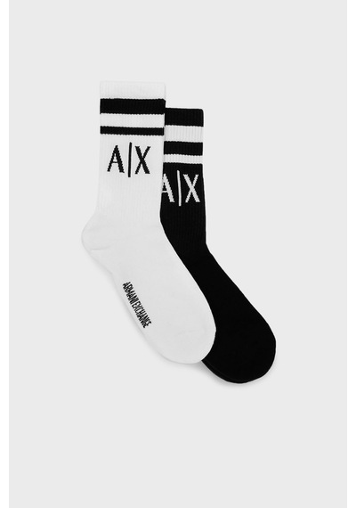 Armani Exchange Erkek Çorap 953030 Cc650 00121 Siyah-beyaz Siyah-beyaz