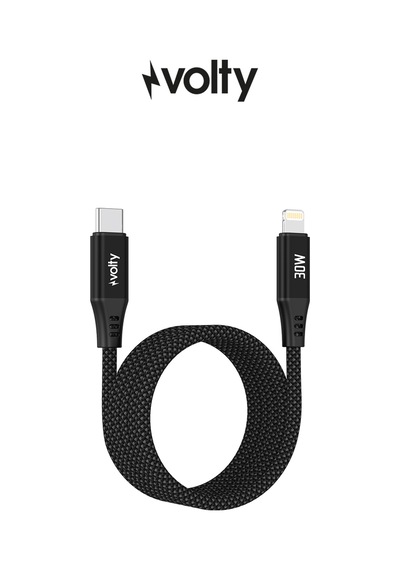 Type-c To Lightning Apple iPhone Uyumlu  Şarj Kablosu 30w Pd Hızlı Şarj, 480mbps, 1.2m, Manyetik Örgü V0207004