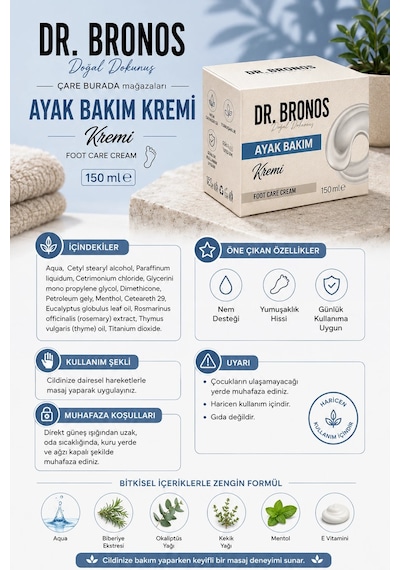 Dr. Bronos Ayak Bakım Kremi 150 ML