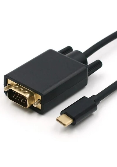 Type C To Vga Kablo 1080p Görüntü Adaptörü 1.8 Metre 180cm
