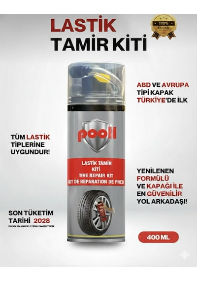 Lastik Tamir Kiti Spreyi Köpüğü Acil Lastik Şişirme Kiti 400 Ml