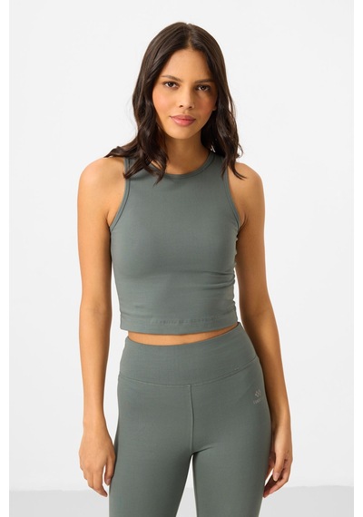 Tommylife Çağla Yüksek Bel Kapri-crop Atlet Slim Fit Kadın Tayt Takım - 95284