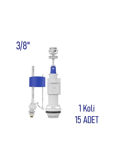 Mega Basmalı Aqua İç Takım Alttan Giriş 3/8, Pirinç, 1 Koli 15 Adet Çok Renkli