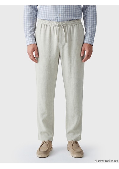 Lcw Vision Bej Regular Fit Erkek Keten Pantolon