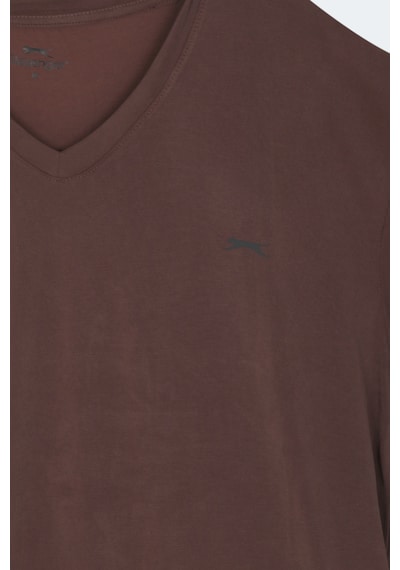 Slazenger Katre Erkek V Yaka Kahve Tişört