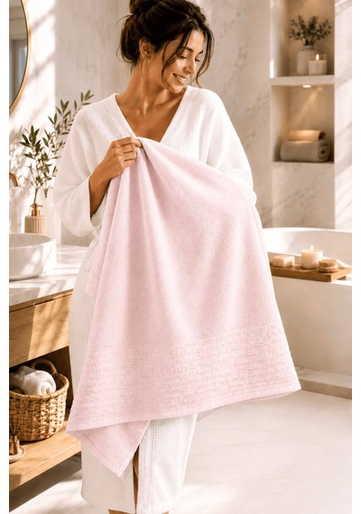 Banyo Havlusu %100 Pamuk 90x150 Cm Linea Collection 650 Gr Pembe