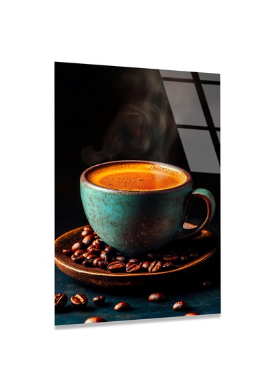 Kahve Keyfi - Cam Tablo - Deg0705 50 X 70 Cm