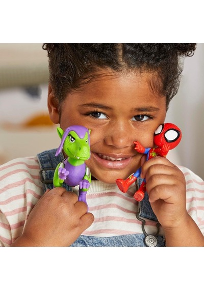 Spidey And His Amazing Friends Dino Webs Figürler Spidey & Goblin Raptor Spider - Man