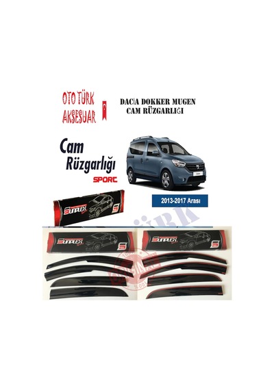 Dacia Dokker Mugen Sport Style Cam Rüzgarlığı Ön 2Li Sunplex
