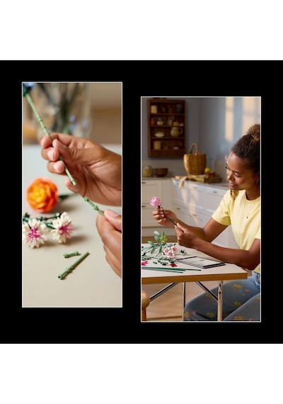 LEGO®  Botanicals Pembe Çiçek Buketi Yapim Seti 10342 – Yetiskinler için 9 Farkli Çiçek Içeren Dekoratif Çiçek Yapim Seti (749 P)