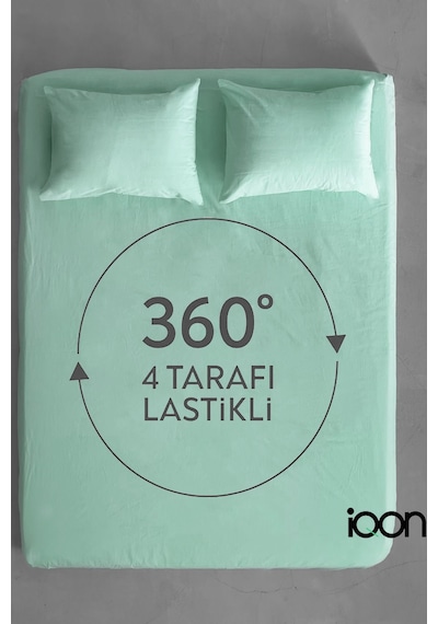 İqon Ranforce Dokuma Lastikli Çarşaf Takımı Tek Kişilik - 21 Renk Mint