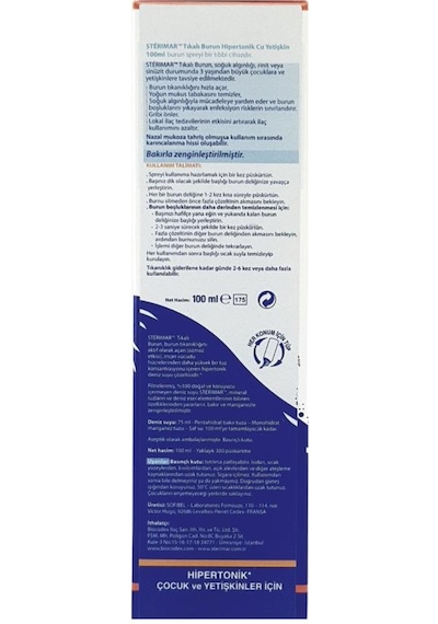 Sterimar Burun Spreyi 100 ML Yetişkin Hipertonik
