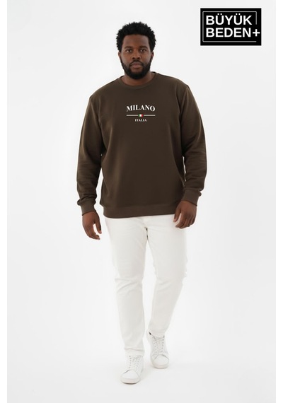 Süperlife Erkek Büyük Beden Milano İtalia Baskılı Bisiklet Yaka İnce Sweatshirt Spr26bsw956-9 Haki Süperlife Erkek Büyük Beden Milano İtalia Baskılı Bisiklet Yaka İnce Sweatshirt Spr26bsw956-9 Haki