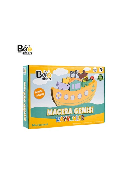 2 Adet Bee Smart Ahşap Macera Gemisi Hayvanlar Oyunu