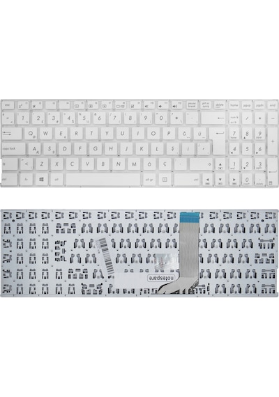 Asus Uyumlu 90nb09s2-r31tu0, 9z.n8s0m.d01, 9z.n8s0m.r0u, 9z.n8ssq.001 Klavye Tr Beyaz