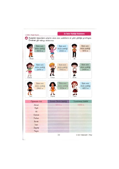 4.sınıf Matematik 1.dönem - Etkinlikli Çalışma Ve Soru Bankası Kitabı