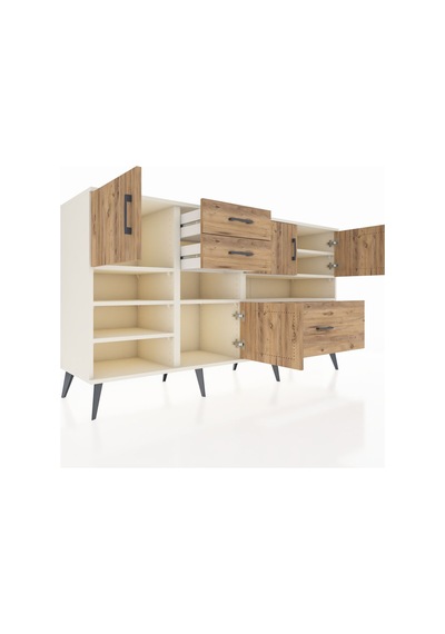 Kronos Konsol 7 Raflı 3 Çekmeceli 4 Kapaklı 176x59x99 Aytaşı-çam Atlas Çam - Aytası