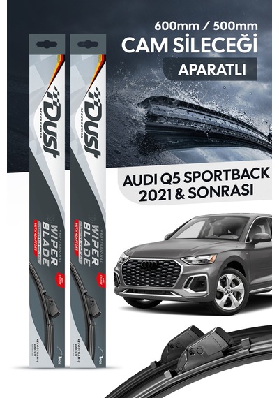 Audi Q5 Sportback 2021-sonrası Uyumlu Silecek Takımı 600mm/500mm S13