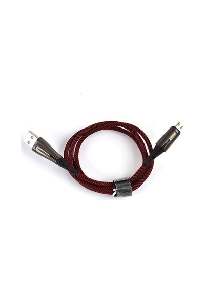 Zore Focus Metal Uçlu Halat Kablo Micro 2.4 A 1 M -> Kırmızı
