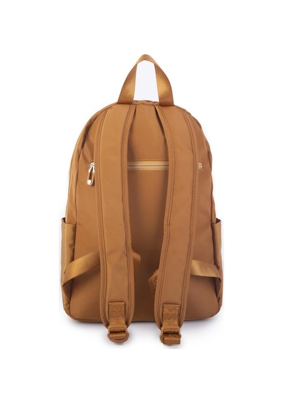 Nas Bag Unisex Büyük Boy Çok Gözlü Su Geçirmez Sırt Çantası Hardal