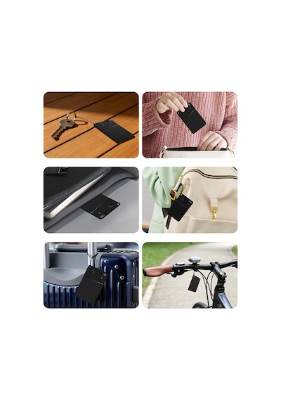 Micflip P28 Suya Dayanıklı AppleiOs UyumluVe Android Uyumlu Wireless Özellikli Akıllı Takip Kartı Siyah
